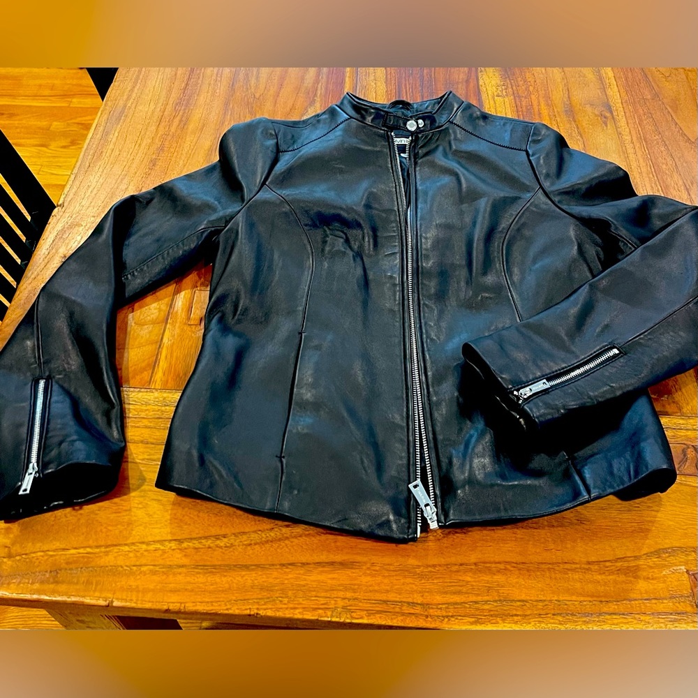 Calvin Klein genuine leather jacket, size small